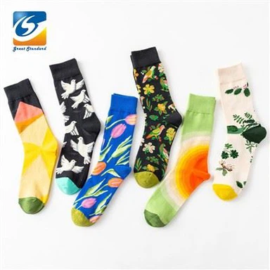Värvilised puuvillased meeste sokid